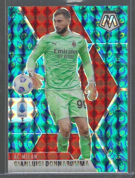 GIANLUIGI DONNARUMMA 2020-21 PANINI MOSAIC SERIE A PEACOCK PRIZM SSP #3
