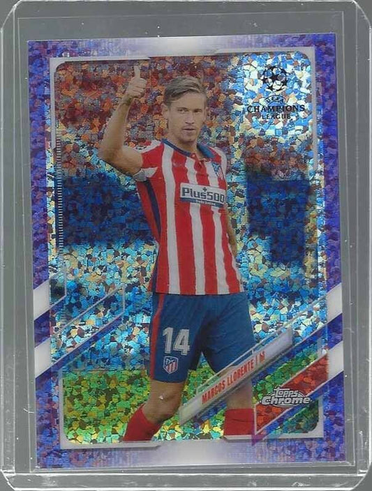 MARCOS LLORENTE 2020 TOPPS CHROME CHAMPIONS LEAGUE PURPLE DIAMOND REFRACTOR /250