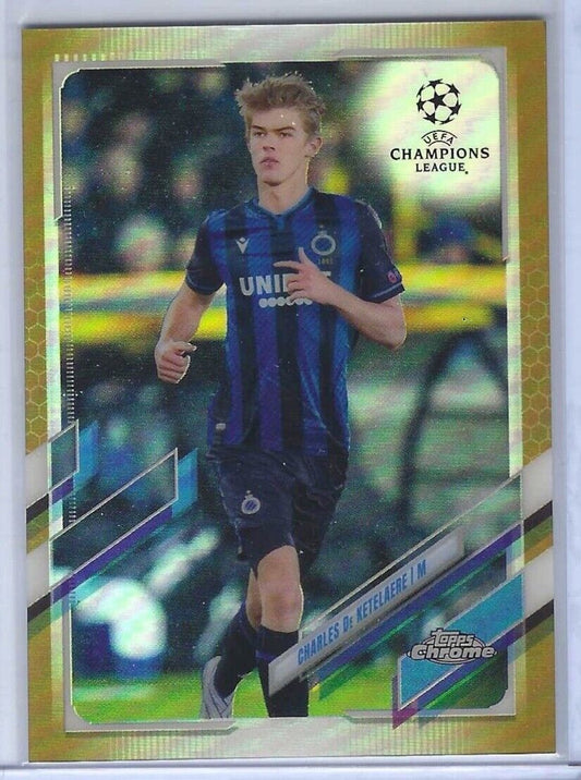 CHARLES DE KETAELARE 2020-21 TOPPS CHROME GOLD REFRACTOR RC #D 13/50