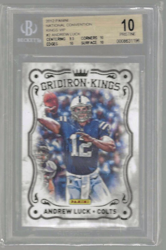 ANDREW LUCK 2012 PANINI NATIONAL GRIDIRON KINGS RC BGS 10 PRISTINE POP 4