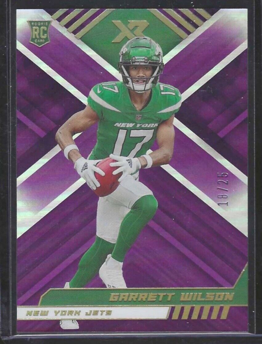 GARRETT WILSON 2022 PANINI XR PURPLE FOIL ROOKIE RC #D 18/25