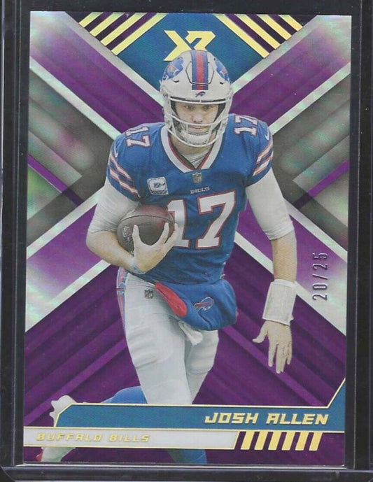 JOSH ALLEN 2022 PANINI XR PURPLE FOIL #D 20/25