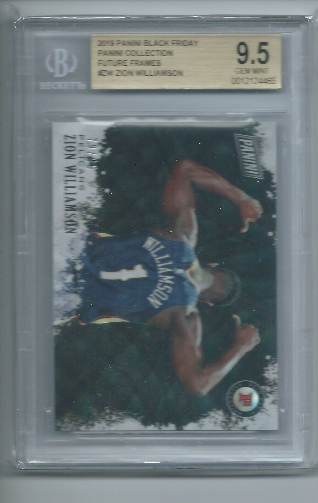 ZION WILLIAMSON 2019-20 PANINI BLACK FRIDAY FUTURE FRAMES RC /99 BGS 9.5 GEM MT