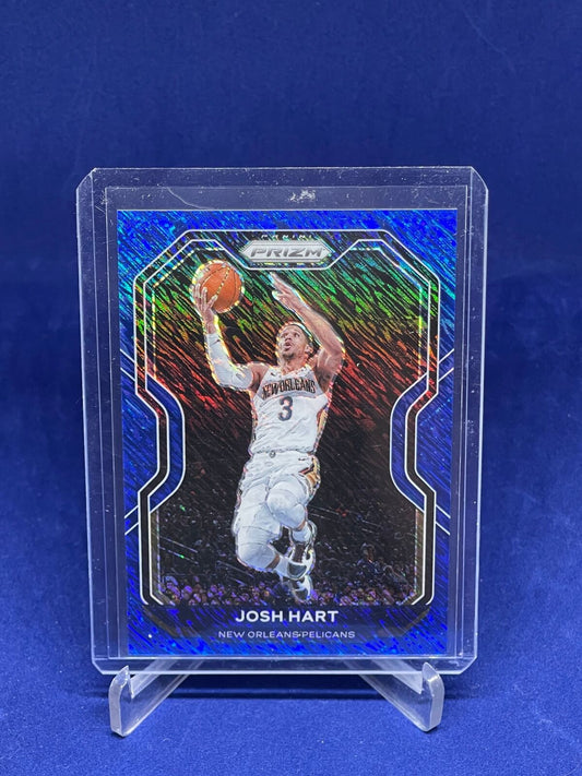 JOSH HART 2020-21 PANINI PRIZM BLUE SHIMMER PRIZMS FIRST OFF THE LINE #D 16/35