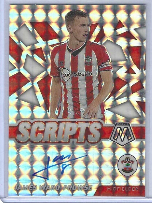 JAMES WARD-PROWSE 2021-22 PANINI MOSAIC EPL SILVER MOSAIC SCRIPTS AUTO #SM-JWP