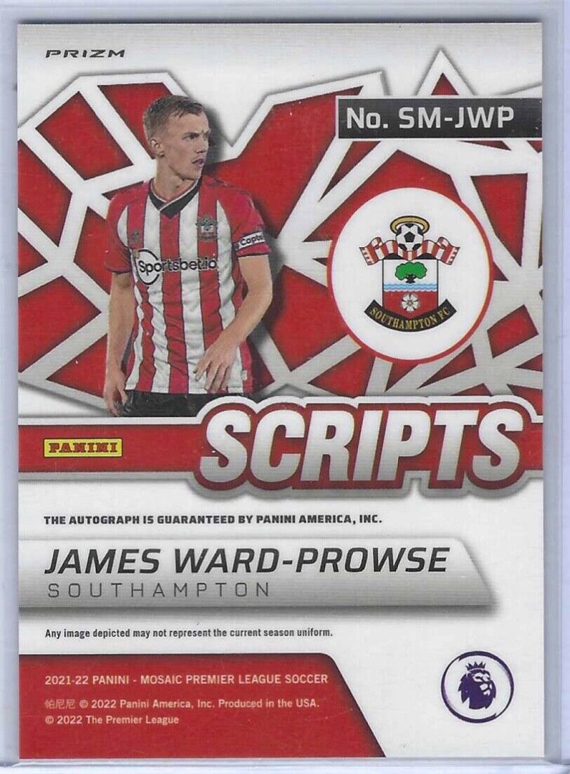 JAMES WARD-PROWSE 2021-22 PANINI MOSAIC EPL SILVER MOSAIC SCRIPTS AUTO #SM-JWP
