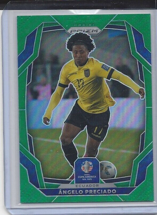 ANGELO PRECIADO 2024 PANINI PRIZM COPA AMERICA ECUADOR GREEN PRIZMS #D 5/5