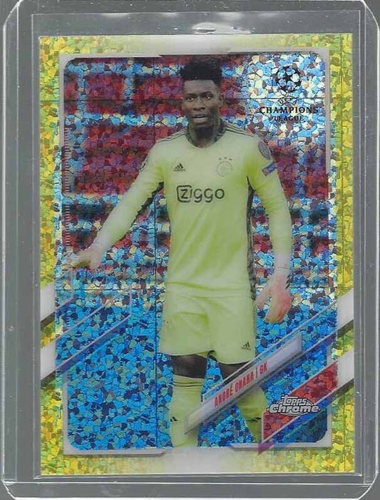 ANDRE ONANA 2020-21 TOPPS CHROME CHAMPIONS LEAGUE YELLOW DIAMOND REFRACTOR /299