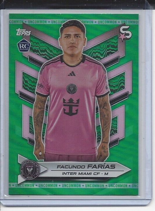 FACUNDO FARIAS 2024 TOPPS MLS SUPERSTARS GREEN UNCOMMON RC #190