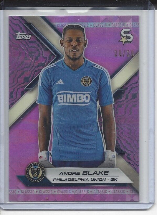 ANDRE BLAKE 2024 TOPPS MLS SUPERSTARS PINK CHROME CLASSIC REFRACTOR #D 20/20