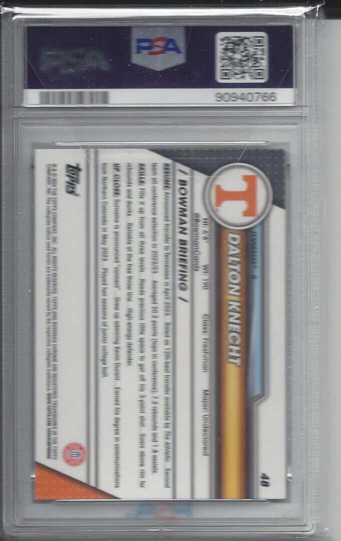 DALTON KNECHT 2023 BOWMAN CHROME 1ST #48 PSA 10