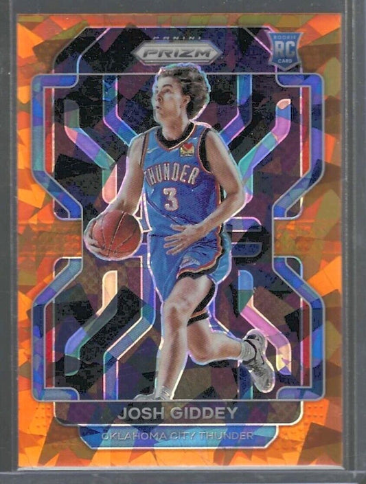 JOSH GIDDEY 2021-22 PANINI PRIZM ORANGE CRACKED PRIZMS ROOKIE RC #301