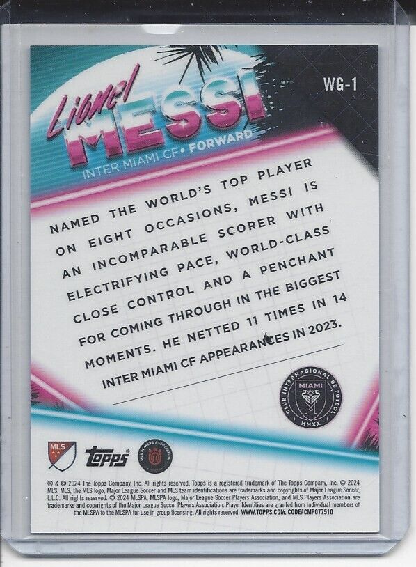 LIONEL MESSI 2024 TOPPS MLS SUPERSTARS WORLDS GREATEST CASE HIT REFRACTOR