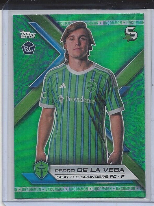PEDRO DE LA VEGA 2024 TOPPS MLS SUPERSTARS GREEN UNCOMMON RC #73