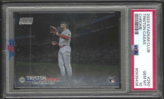 TRISTON CASAS 2023 TOPPS STADIUM CLUB CHROME ROOKIE RC #250 PSA 10 GEM POP 4