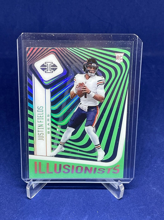 JUSTIN FIELDS 2021 PANINI ILLUSIONS ILLUSIONISTS GREEN ROOKIE RC