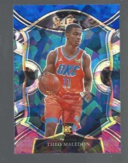 THEO MALEDON 2020-21 PANINI SELECT CRACKED ICE PRIZM RC #94