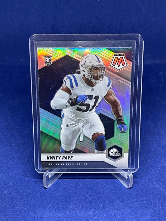 KWITY PAYE 2021 PANINI MOSAIC SILVER PRIZM PHOTO VARIATION ROOKIE SP RC