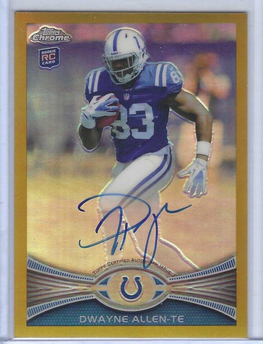 DWAYNE ALLEN 2012 TOPPS CHROME GOLD REFRACTOR ROOKIE AUTO RC #D 05/10