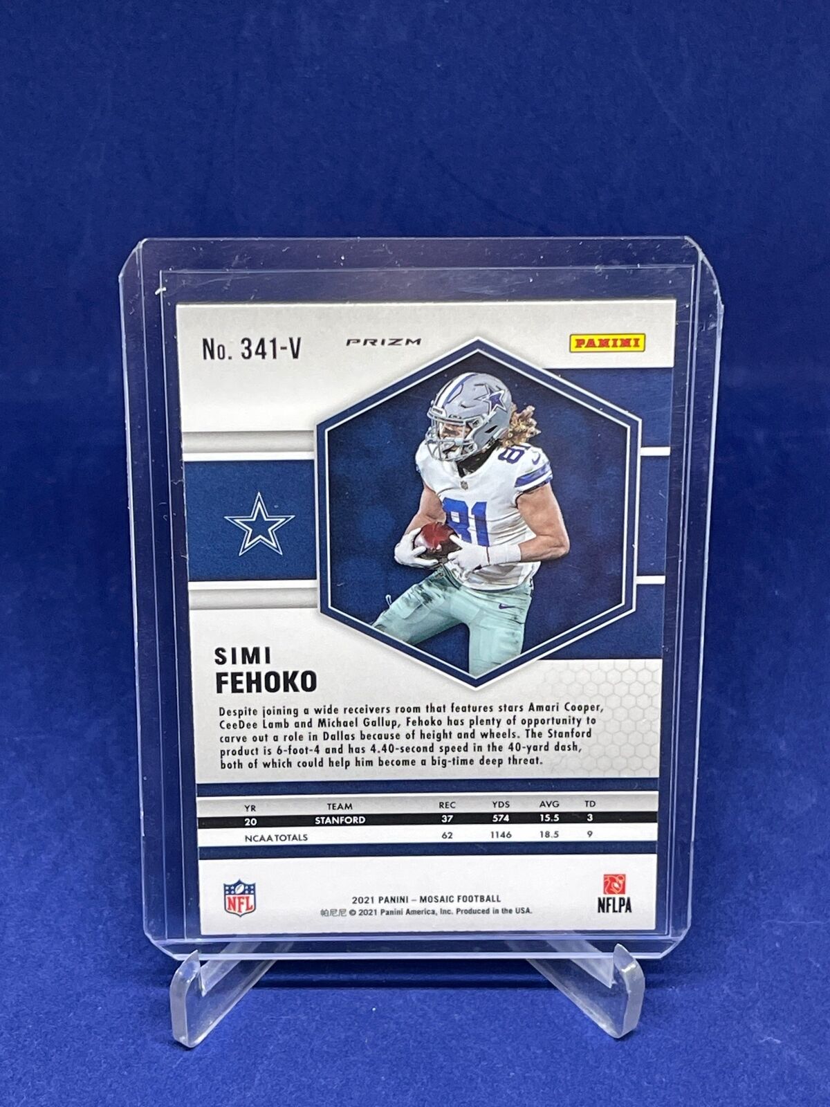 SIMI FEHOKO 2021 PANINI MOSAIC SILVER PRIZM PHOTO VARIATION ROOKIE SP RC