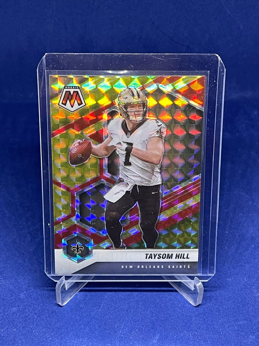 TAYSOM HILL 2021 PANINI MOSAIC CHOICE YELLOW RED PRIZM #D 43/80