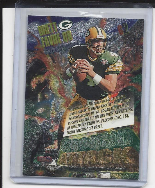 BRETT FAVRE & EDGAR BENNETT 1995 STADIUM CLUB MEMBERS ONLY GROUND ATTACK #G2