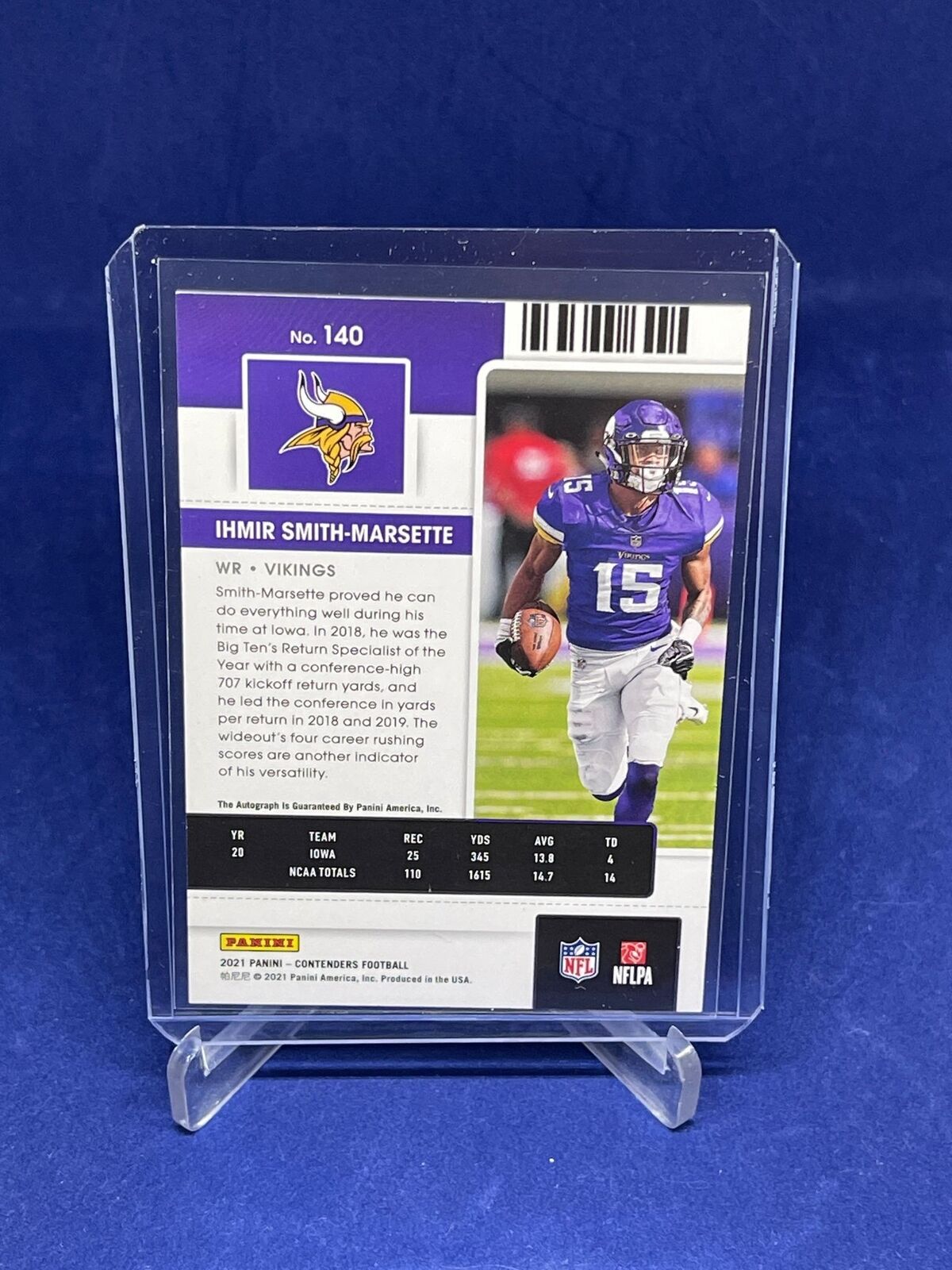 IHMIR SMITH MARSETTE 2021 PANINI CONTENDERS ROOKIE TICKET ON CARD AUTO RC #140