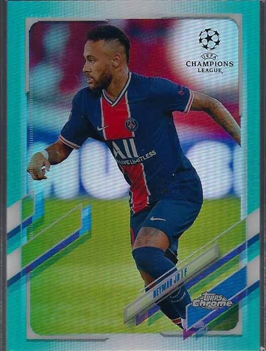 NEYMAR JR. 2020-21 TOPPS CHROME UEFA CHAMPIONS LEAGUE TEAL REFRACTOR #D 19/199