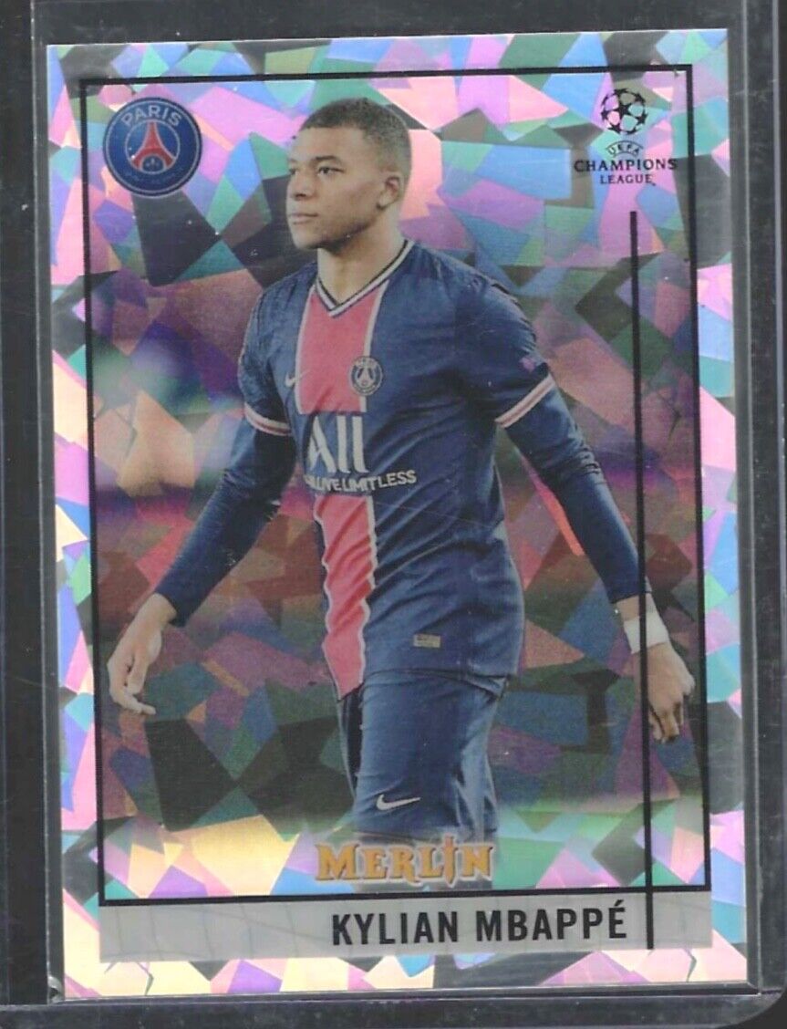 KYLIAN MBAPPE 2020-21 TOPPS MERLIN ATOMIC REFRACTOR #D 221/250