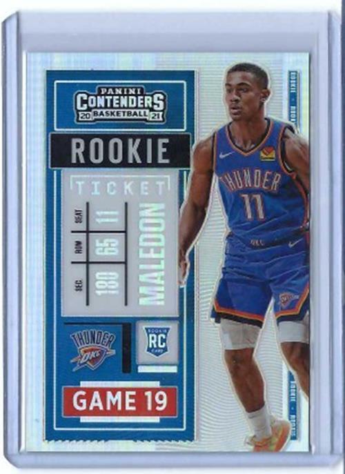 THEO MALEDON 2020-21 PANINI CONTENDERS ROOKIE TICKET VARIATION SP PRIZM RC #118