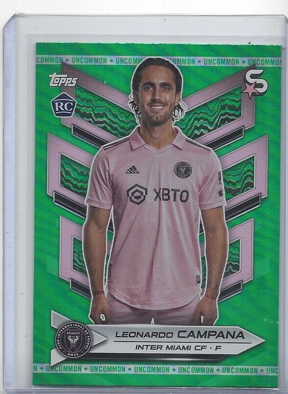 LEONARDO CAMPANA 2024 TOPPS MLS SUPERSTARS GREEN UNCOMMON RC #168