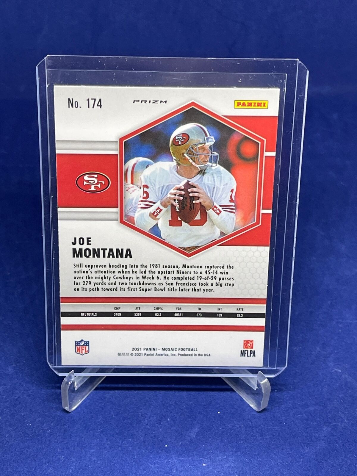 JOE MONTANA 2021 PANINI MOSAIC GENESIS PRIZM SP #174