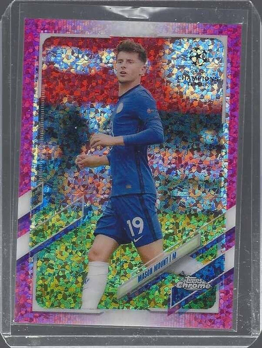 MASON MOUNT 2020-21 TOPPS CHROME CHAMPIONS LEAGUE PINK DIAMOND REFRACTOR #D /175