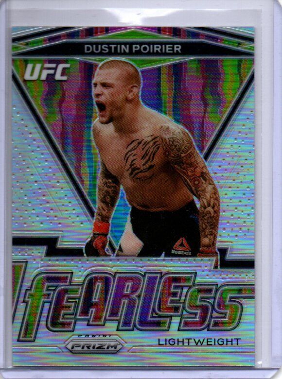 DUSTIN POIRIER 2021 PANINI PRIZM UFC FEARLESS SILVER PRIZM #4
