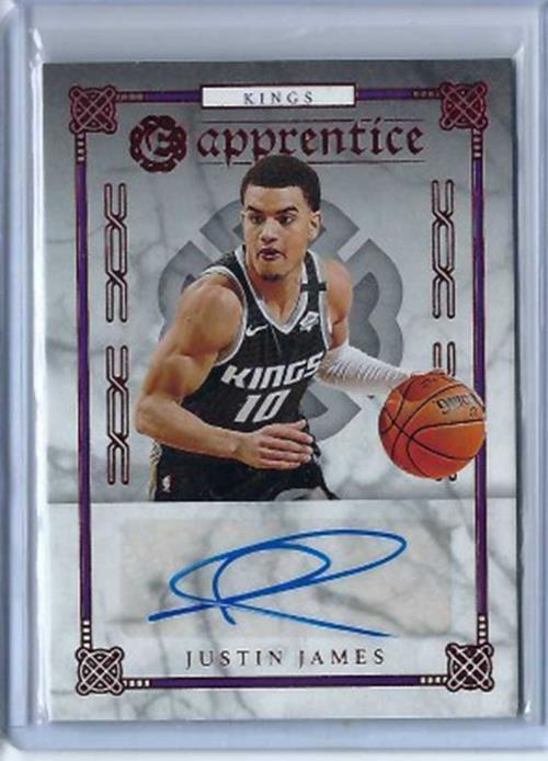 JUSTIN JAMES 2019-20 PANINI CHRONICLES EXCALIBUR APPRENTICE RED AUTO RC #AP-JJA