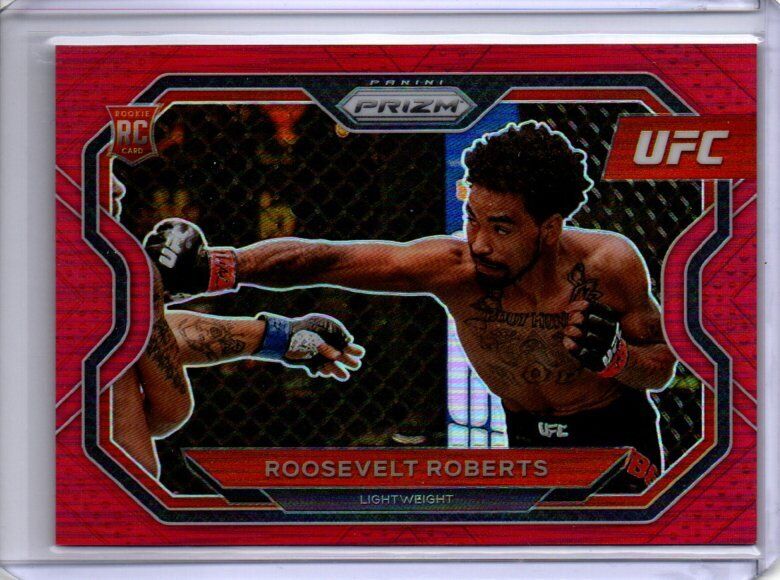 ROOSEVELT ROBERTS 2021 PANINI PRIZM UFC RED PRIZM RC #D 254/275