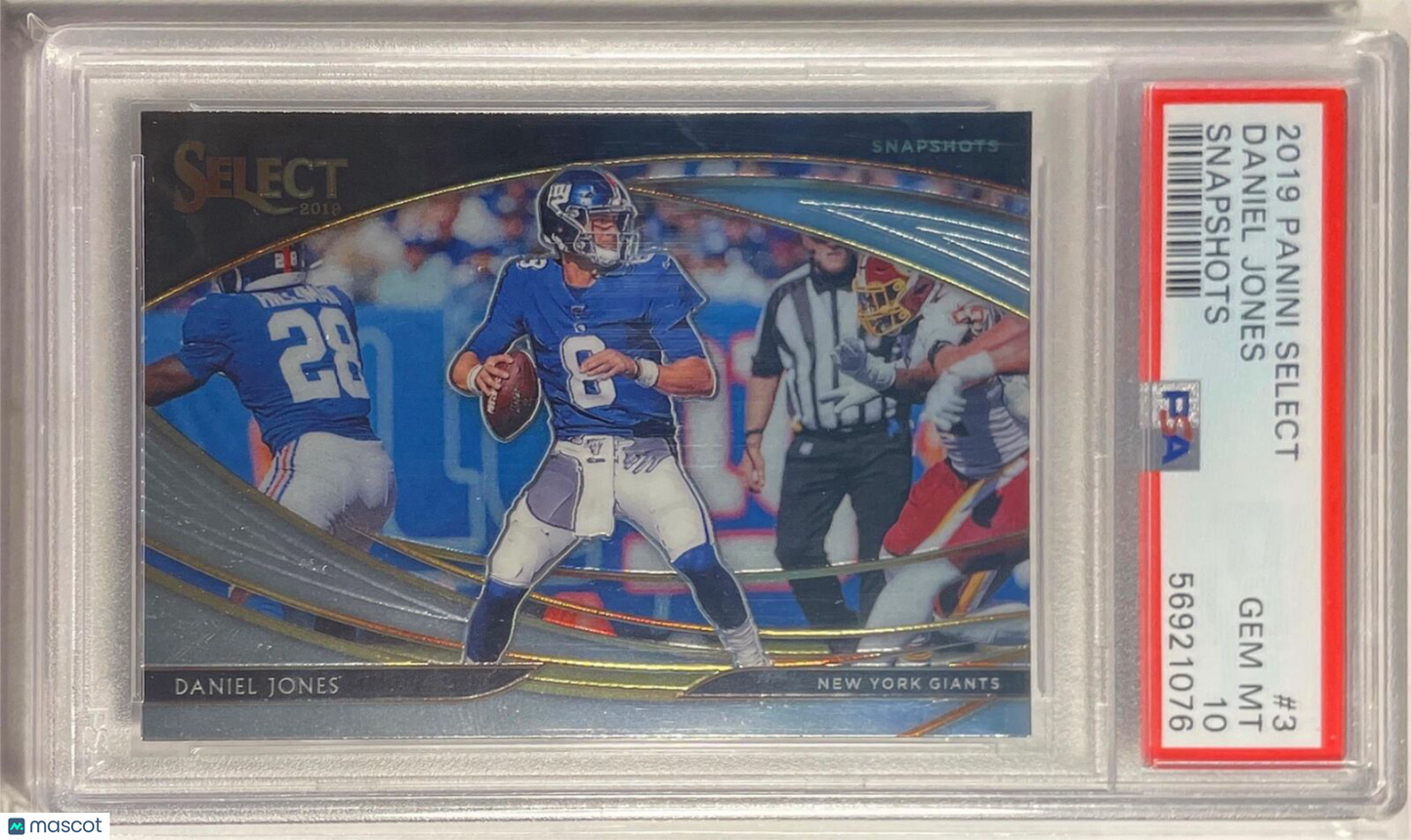 DANIEL JONES 2019 PANINI SELECT SNAPSHOTS RC #3 PSA 10 GEM MINT POP 33