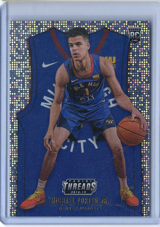 MICHAEL PORTER JR. 2018-19 PANINI THREADS DAZZLE SP RC #192