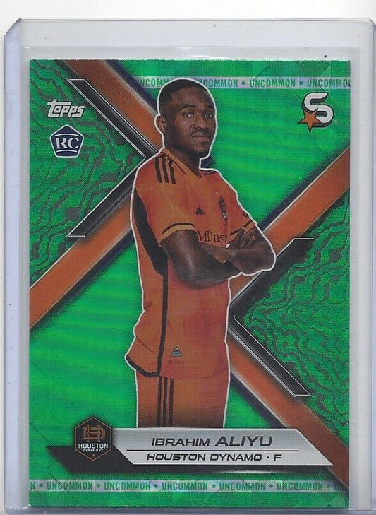 IBRAHIM ALIYU 2024 TOPPS MLS SUPERSTARS GREEN UNCOMMON RC #120
