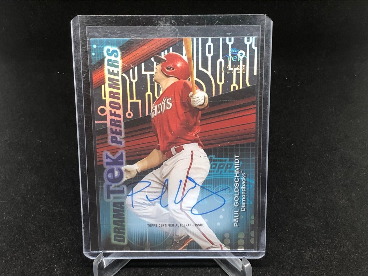 PAUL GOLDSCHMIDT 2015 TOPPS TEK DRAMA PERFORMERS ON CARD AUTO #D 21/25