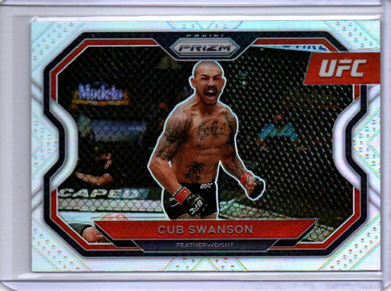 CUB SWANSON 2021 PANINI PRIZM UFC SILVER PRIZM  #136