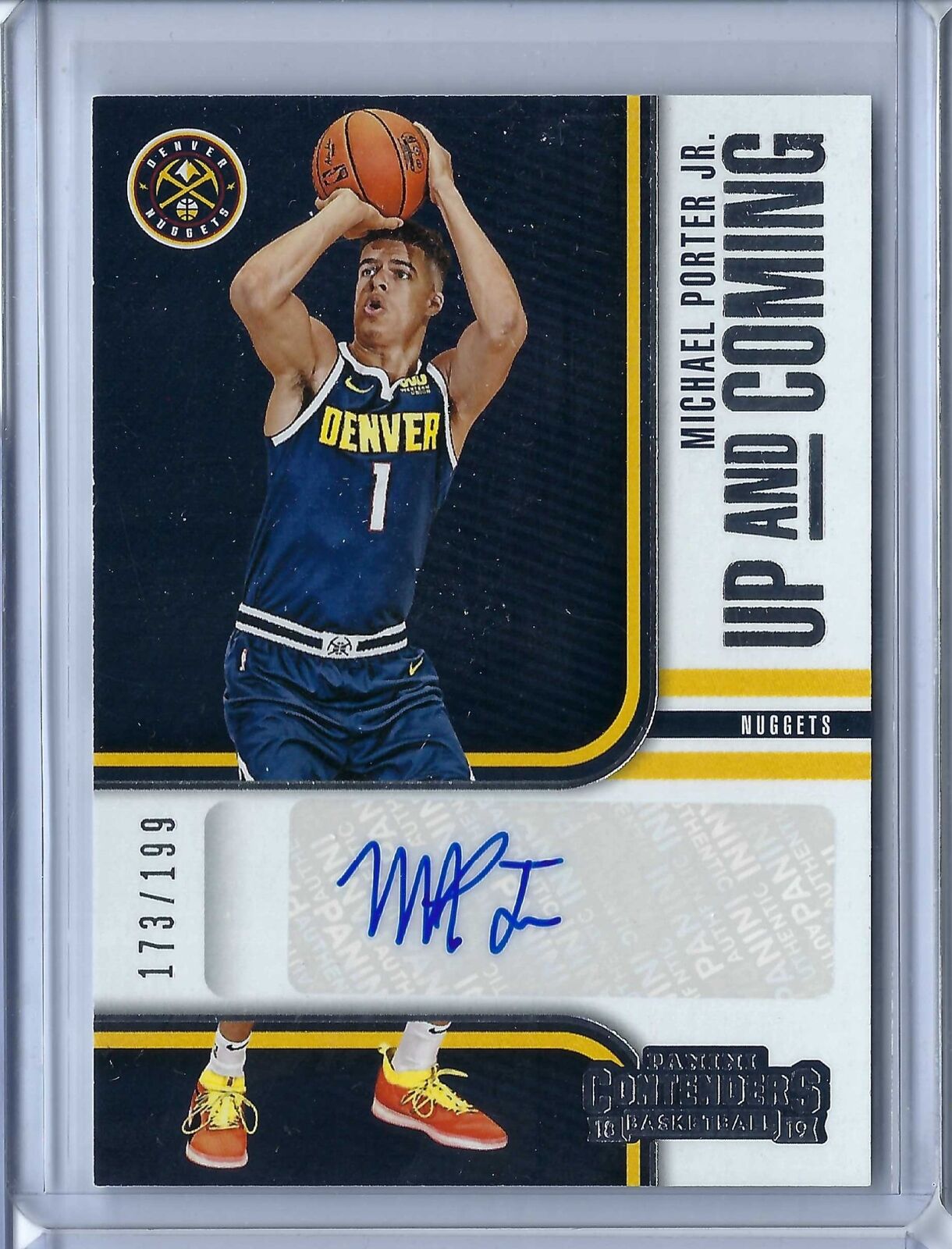 MICHAEL PORTER JR. 2018-19 PANINI CONTENDERS UP AND COMING AUTO RC #D 173/199