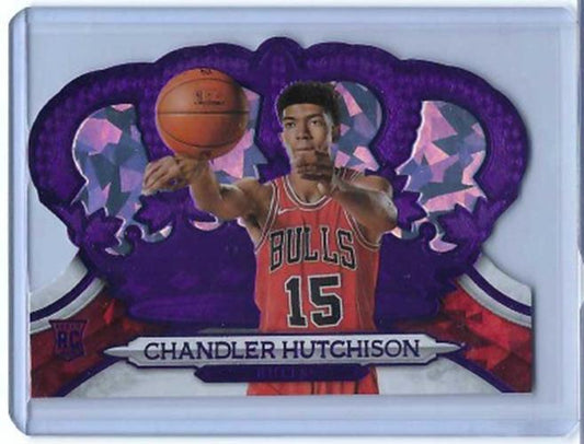 CHANDLER HUTCHISON 2018-19 PANINI CROWN ROYALE PURPLE DIE CUT RC #D 14/25