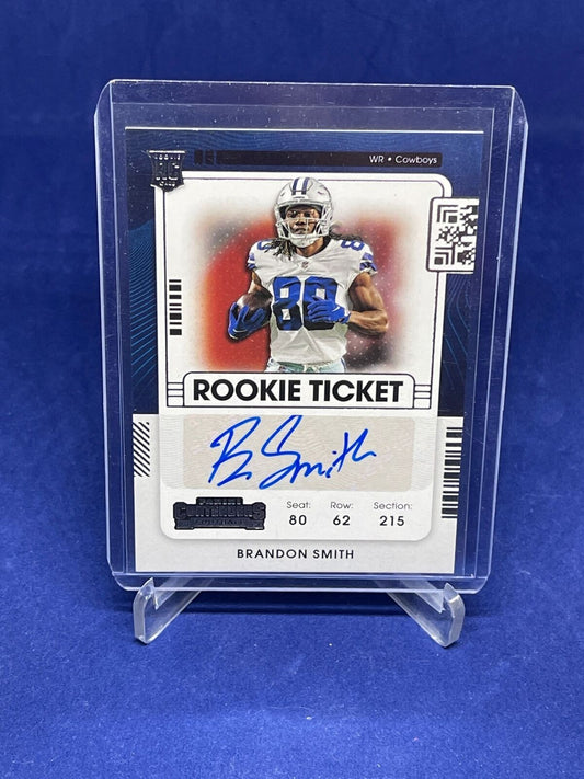 BRANDON SMITH 2021 PANINI CONTENDERS ROOKIE TICKET AUTO RC #290