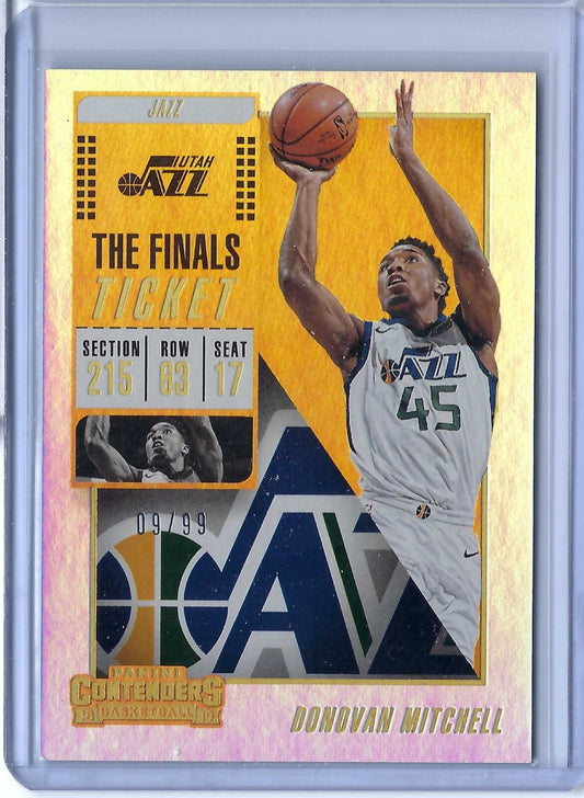 DONOVAN MITCHELL 2018-19 PANINI CONTENDERS THE FINALS TICKET #D 9/99