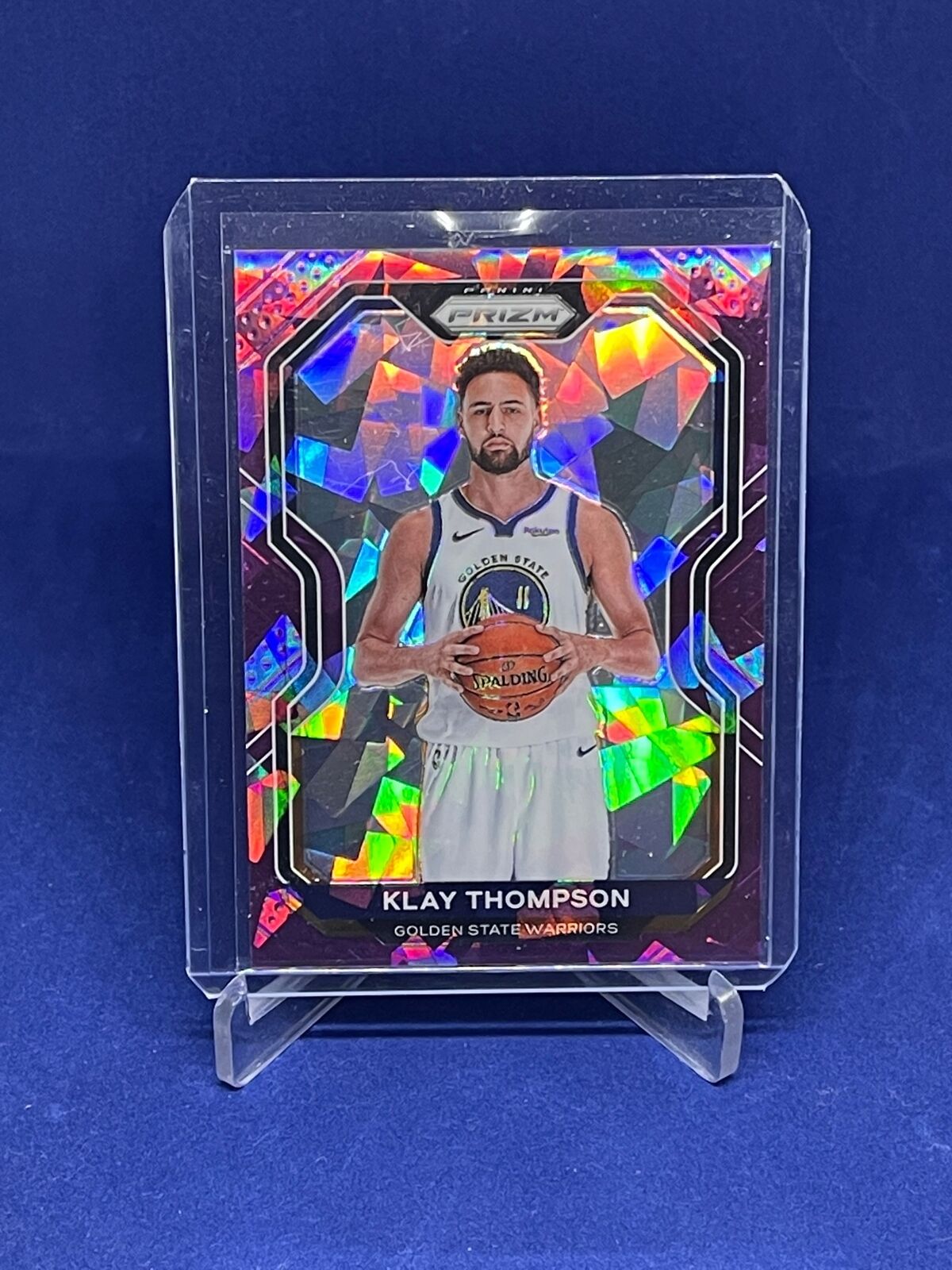 KLAY THOMPSON 2020-21 PANINI PRIZM PURPLE ICE PRIZMS #D 83/175