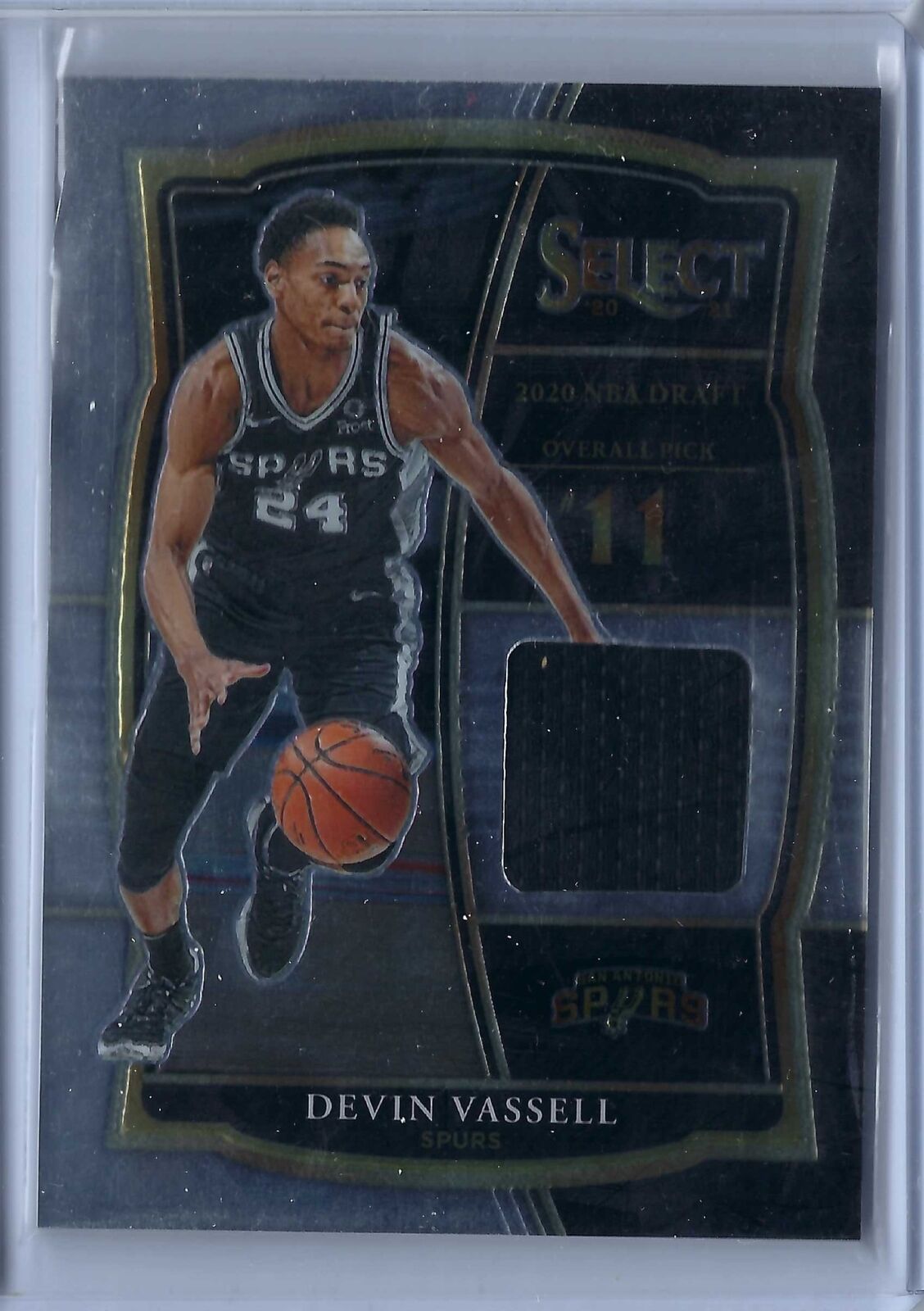 DEVIN VASSELL 2020-21 PANINI SELECT NBA DRAFT PICK 11 JERSEY RC #DS-VAS