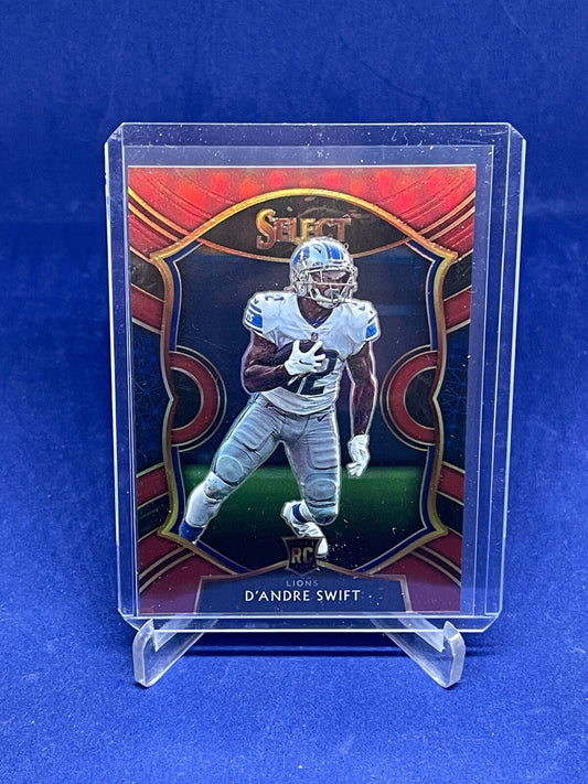 D'ANDRE SWIFT 2020 PANINI SELECT CONCOURSE MAROON PRIZM ROOKIE RC #D 145/149