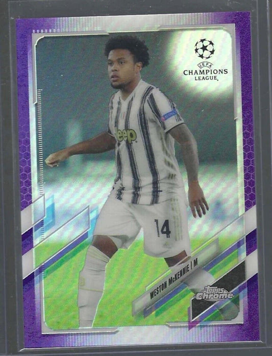 WESTON MCKENNIE 2020-21 TOPPS CHROME UCL UEFA PURPLE REFRACTOR #D 056/250