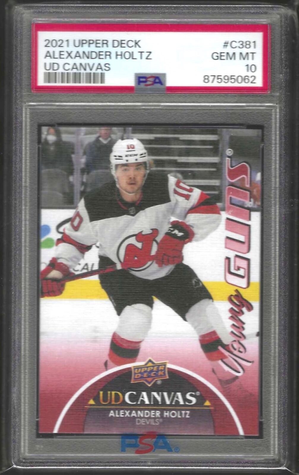 ALEXANDER HOLTZ 2021 UD YOUNG GUNS CANVAS ROOKIE RC PSA 10 GEM MINT #C381